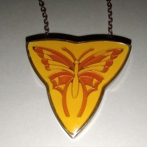 Vintage Sterling Butterfly Pendant Necklace By Franklin Mint